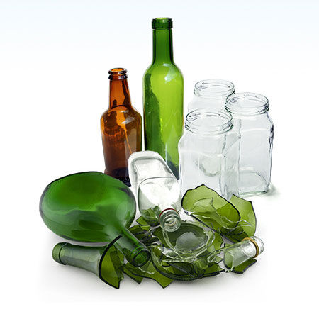 Glas, Gläser, Glasflaschen, Flachen, Einweggläser, Glasbehälter, Glasscheiben, Trinkgläser, Glasgeschirr, Altglas, metallischer Werkstoff, Recycling, Wertstoffhof, Milchglas, Lampenglas, Bildschirmröhren, Konservengläser